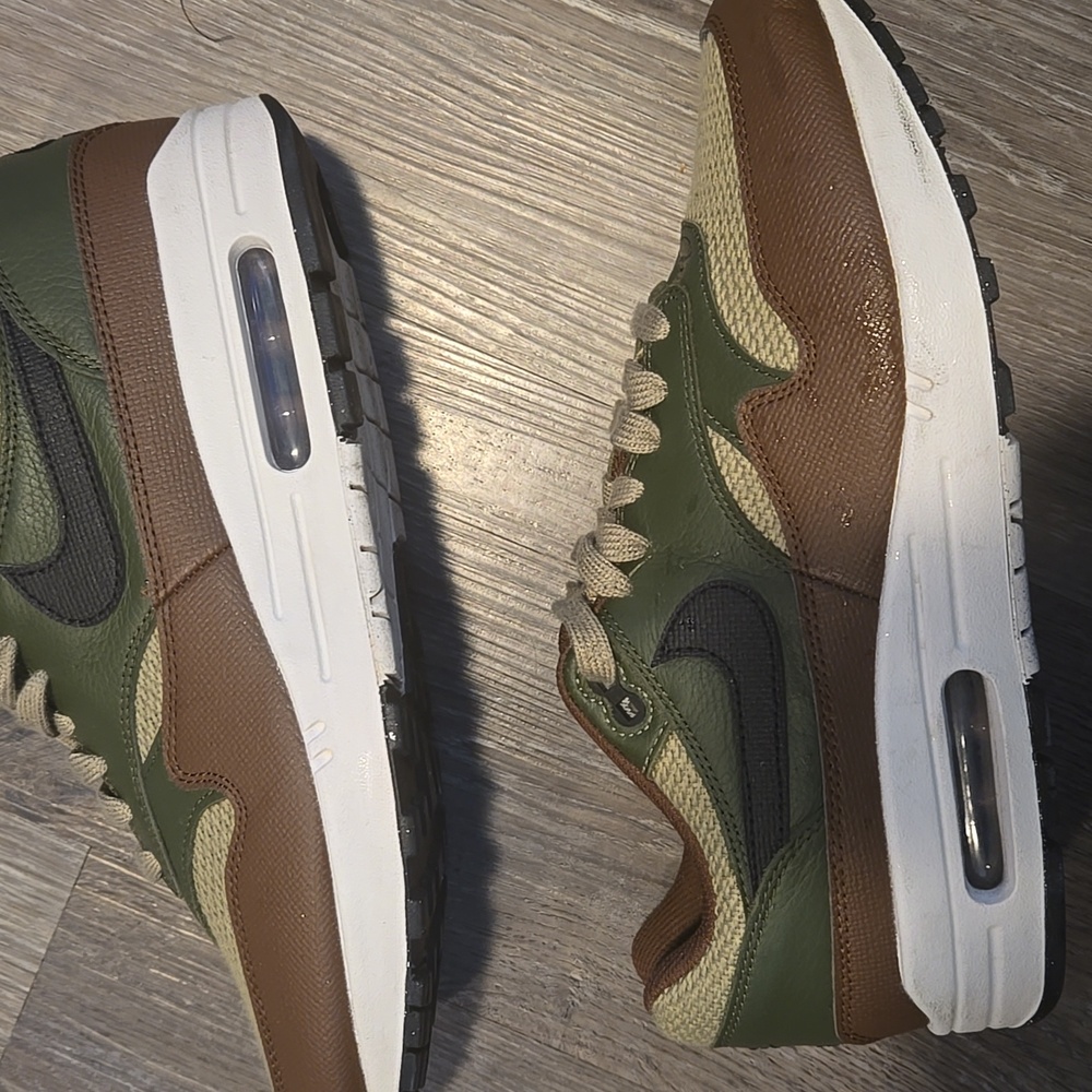 Nike Air Max 1 ESS PRM “Neutral Olive/Cargo Khaki” US Men Size 9.5 RETAIL $250 - Picture 2 of 10